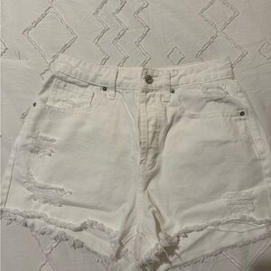 Wild Fable White Distressed Jean Shorts